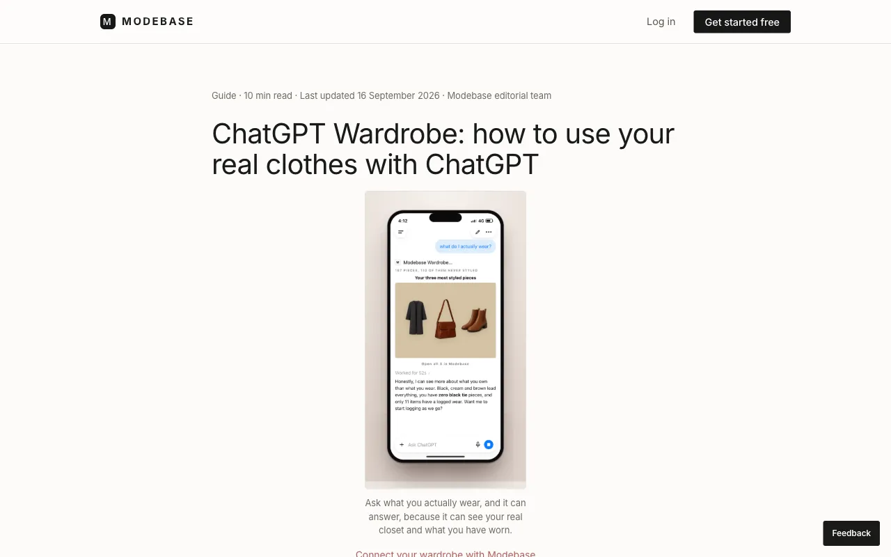 Modebase's guide to using your real clothes with ChatGPT